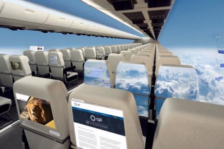 Windowless planes and wider seats in planes could be reality in the next decade 