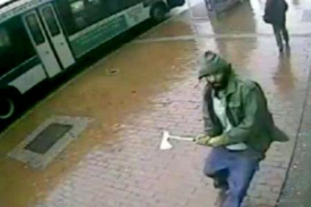 PHOTOS before and after: First-hand look at moments when terrorist attacks NYPD cops with axe