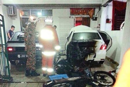 Man sets fire to his motorcycle after M'sian woman spurns his advances