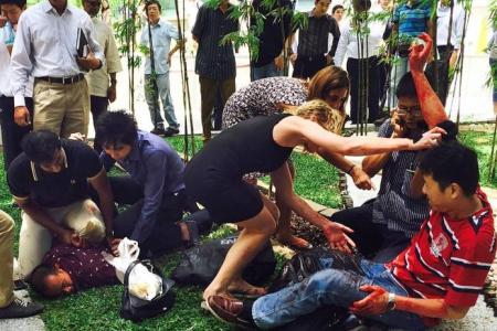 Man who caught Raffles Place assailant: I did it on instinct