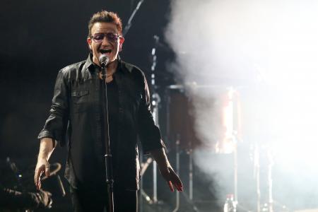U2's Bono fitted with metal plates and screws after bike accident