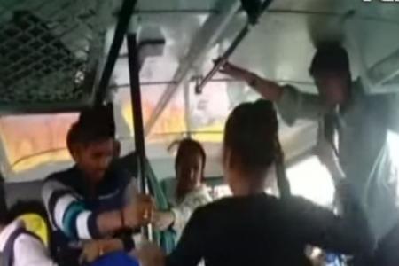 WATCH: Video of two Indian sisters beating up alleged molesters on bus goes viral