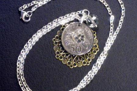 For sale: A 50-cent coin necklace going for $37. Is this legit?