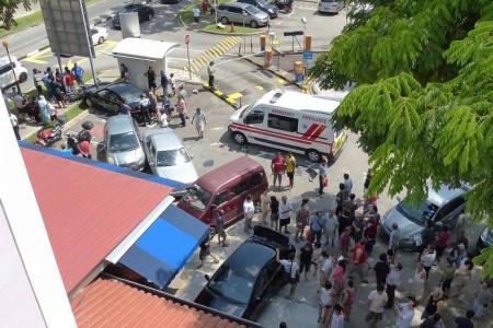 9-vehicle accident in Hougang