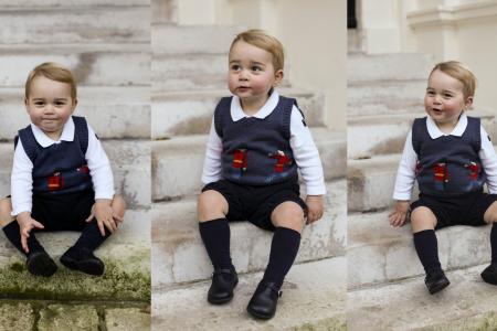 Prince George is looking extremely cute in newly-released Christmas photos