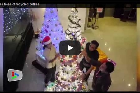 Kedah hotel sets up Christmas tree with recycled materials
