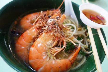 Tank-to-table prawn noodle