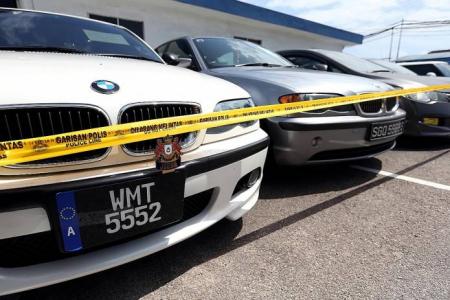 Luxury cars didn't fool cops: 2 S'poreans among 9 arrested in JB drug bust
