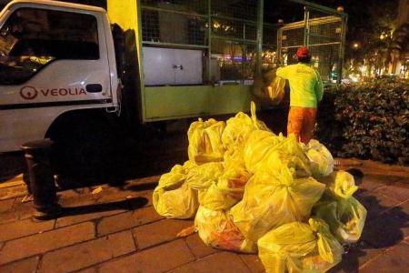 50 bags of trash in one night at Read Bridge