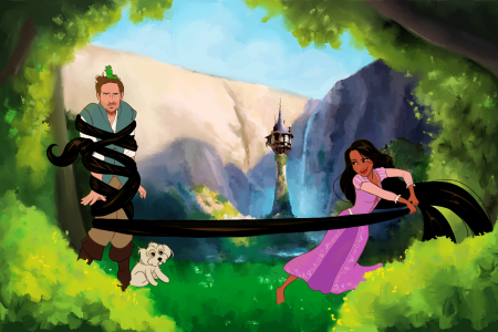 Sweetest Valentine's Day gift? Man gets artist to paint him & girlfriend into famous Disney scenes
