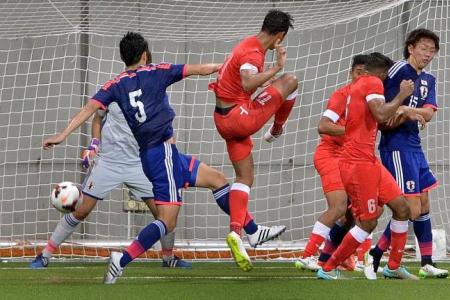 Japan U-22s dish out football lesson to Young Lions