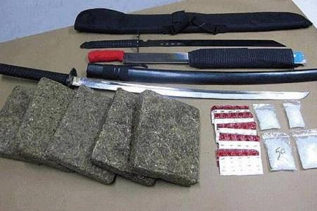 Drugs, swords seized in CNB bust
