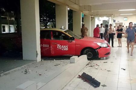 Taxi reverses 20m into void deck