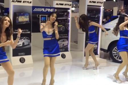 Watch: Weird dance makes Thai car show models a hit