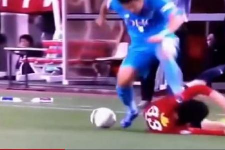 South Korean defender gets four-game ban for stamping on opponent’s face