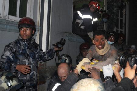 Buried in rubble for 82 hours, Nepal quake survivor ‘drinks urine’