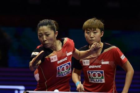 Feng and Yu settle for doubles bronze at worlds