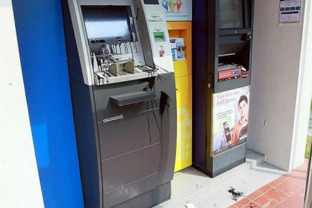 ATMs found splashed with black paint