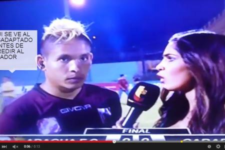Gongfu kick floors Venezuelan player during interview 