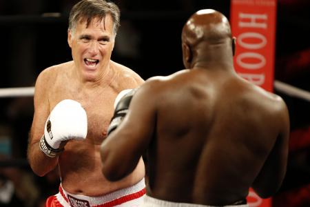 Romney gets in the ring with Holyfield