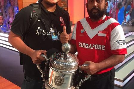 Die-hard fan Akbar's special jersey for Young Lions