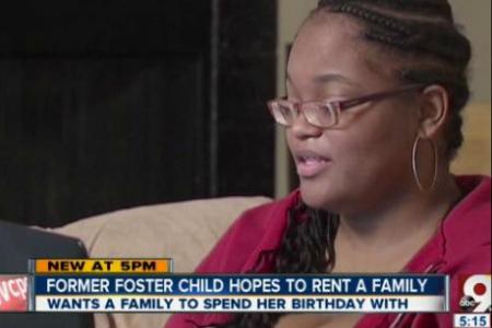 Teen rents a family for her birthday