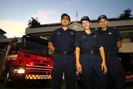NUS masters student only woman among volunteer firefighters