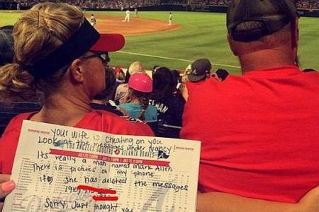Sisters expose cheating wife sexting at baseball game