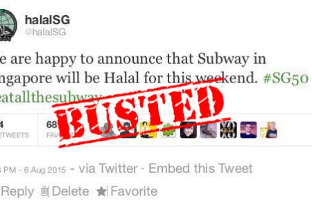 Muis busts Subway halal hoax