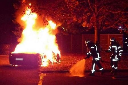 Millionaire's son burns car to get new Ferrari