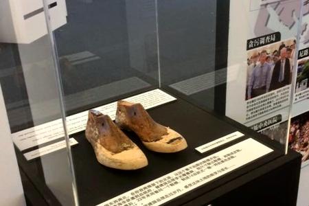 Shoemaker: Shoe moulds belonging to the late Mr Lee Kuan Yew not for sale