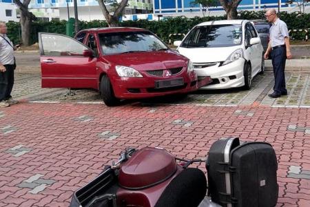Man, 69, drives into 5 vehicles in Bedok carpark