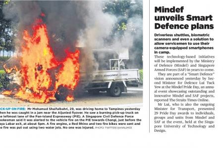 TNP reader witnesses burning vehicle on PIE