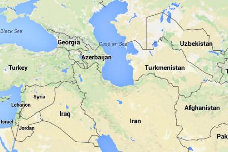 Are planes flying over Caspian Sea at risk of being hit by missiles aimed at Syria?