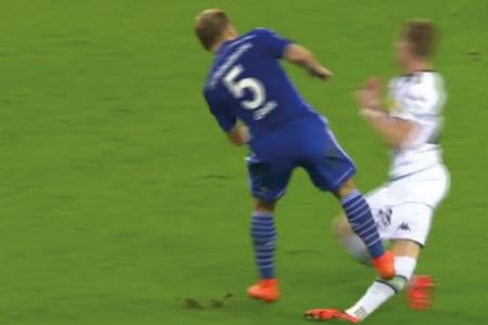 Four-match ban Schalke player's terror tackle