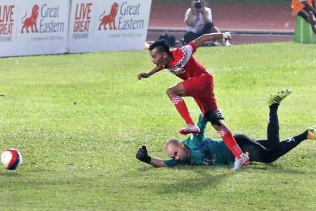 Tampines' title hopes dented after losing seven-goal thriller