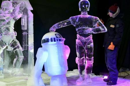 From ice sculptures to fan conventions, Star Wars mania is in full swing