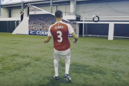 Arsenal players show off skills in tyre challenge