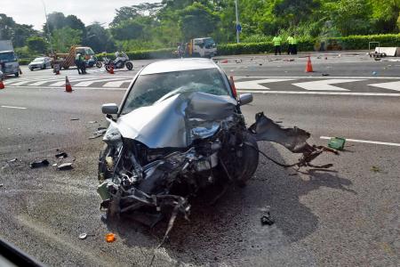 Two taken to hospital after accident on SLE
