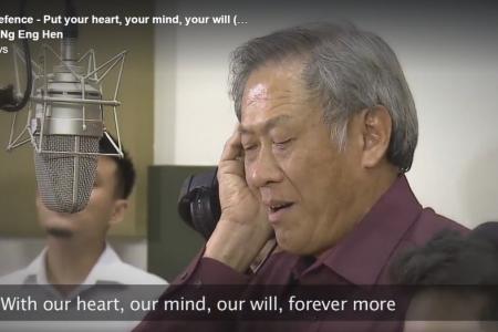 Dr Ng the crooner! Defence Minister stars in Total Defence song update