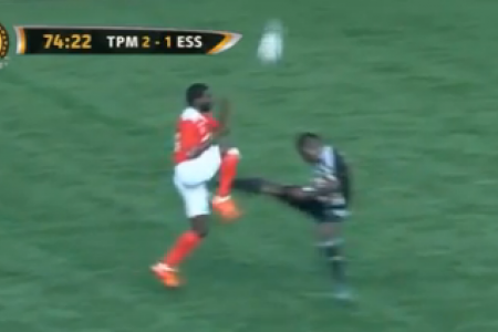 Is this football's worst tackle? It only led to a yellow card though