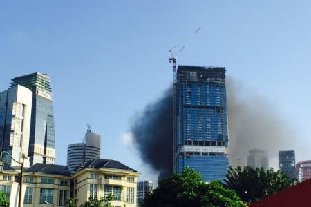 BREAKING: Fire near Tanjong Pagar MRT