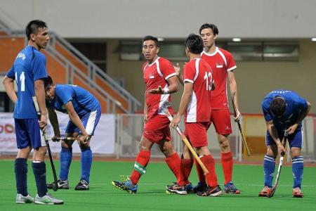Singapore hockey men win big but are not happy