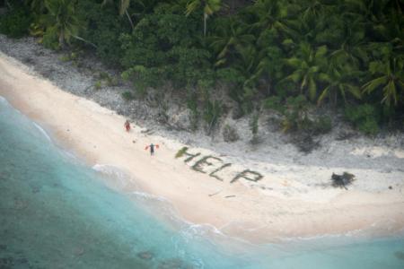 Castaways rescued from deserted island