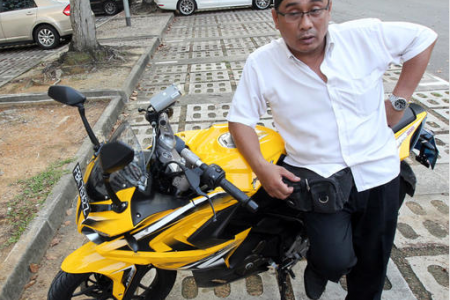 Motorcyclist didn't know actress who knocked his bike over