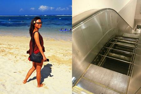 Woman who fell into SMRT escalator gap: I thought I was going to die
