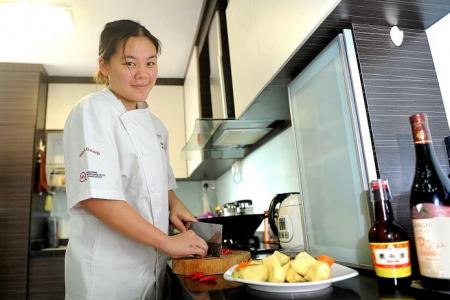 She gives up law studies to train to be  a chef