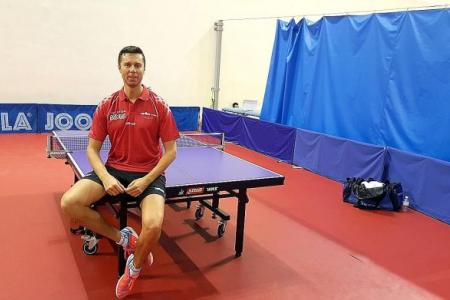 Belarussian table tennis star Samsonov works hard ahead of his sixth Olympic Games