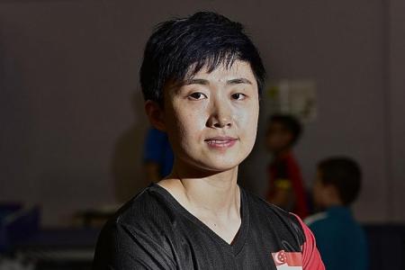 Table tennis star Feng in the mood for Olympics