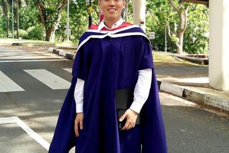 He goes from 105 for PSLE to become NUS Masters graduate